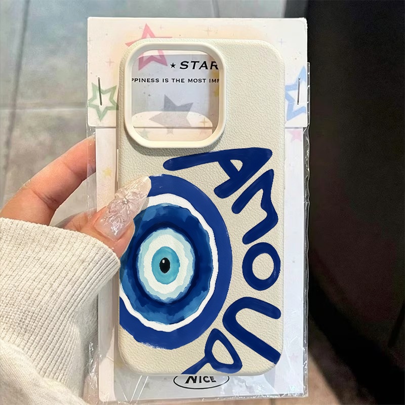 Apple Iphone 15 Pro Max - Fashion Demon Eye Pattern Style Lychee